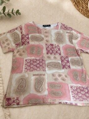 MCX design pink/neutral tone rayon size med. shirt